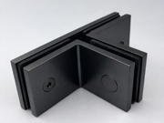 Shower Bracket - Square 180 Degree - 90 Degree Glass to Glass - Gun Black Dumb Oil